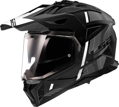 LS2 MX702 Pioneer II Hill Motocross Helm, weiß/rot, 2XL (63/64)
