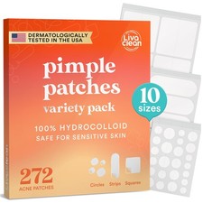 272CT Pimple Patches For Face - Variety 272 Count Pack of 1 , Transparent