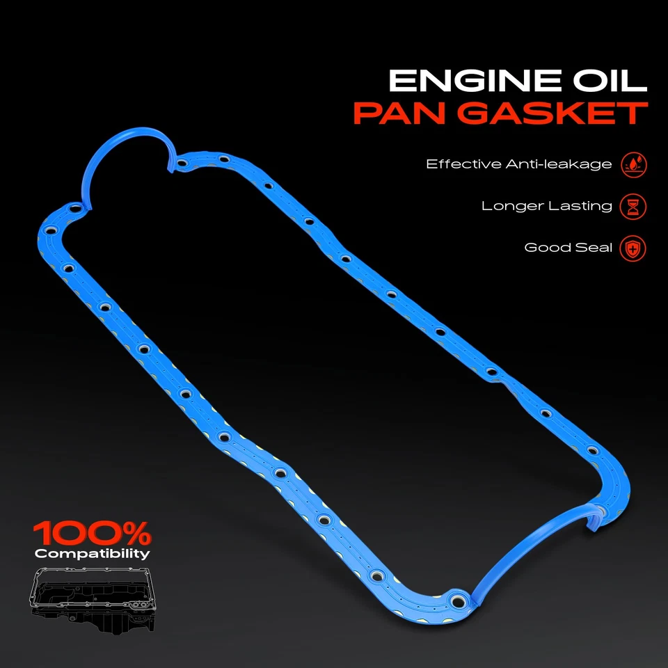 Junta de cárter de aceite de motor para Ford F-150 F-250 1988-1996 Explorer Lincoln Mercury Foto 3 de 4