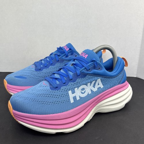 Hoka One Bondi 8 Womens Shoes Blue Running Sneakers 1127952 CSAA Size 6.5B