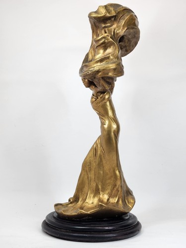 Vintage Austin Productions 1982 The Veil Dancer Sculpture 18" Art Nouveau - Picture 4 of 14