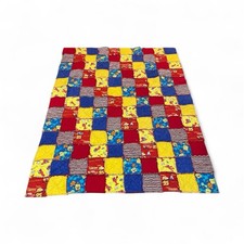 Handmade Patchwork Quilt SpongeBob Elmo Cars Lightning McQueen 69 X 53 Blue