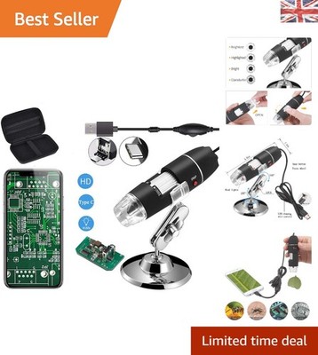 Vielseitiges 40-1000X USB Digital Mikroskop mit LED Beleuchtung - Ideal für jedes Gerät
