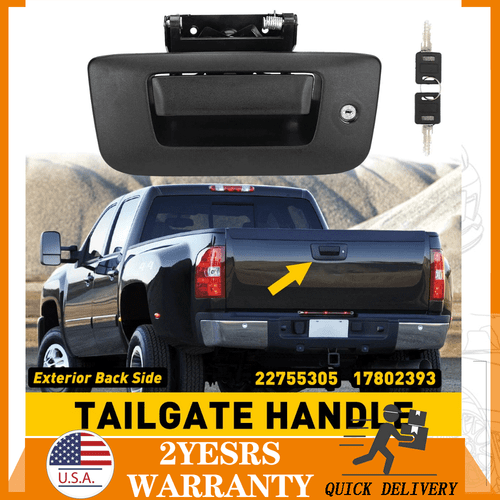 Tailgate Handle Tail Kit, Gate Bezel Lock For 07-14 Chevy Silverado Sierra GMC A - Picture 9 of 13