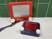 Ohio Art Magic Etch A Sketch Lot Of 2 Travel & Pocket Size