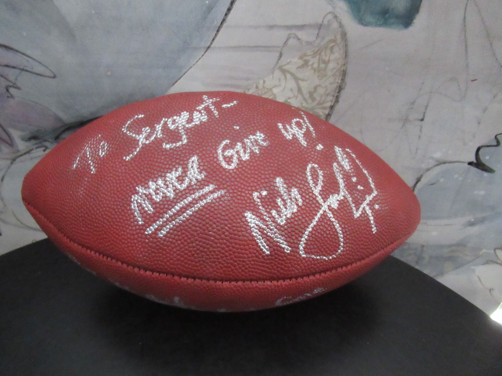 NICK LOWERY #8 KC CHIEFS HALL OF FAME KICKER AUTOGRAPH AUTOGRAPHED FOOTBALL