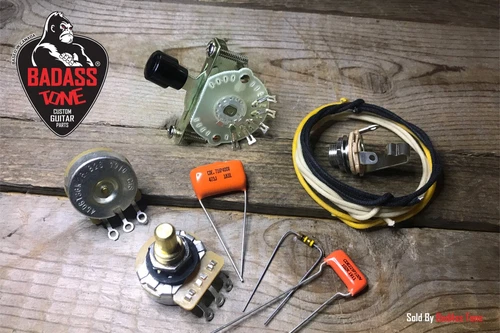 Fender Telecaster Premium 4 Way Wiring-Kit / OD .047 400V + TB - CTS - Oak