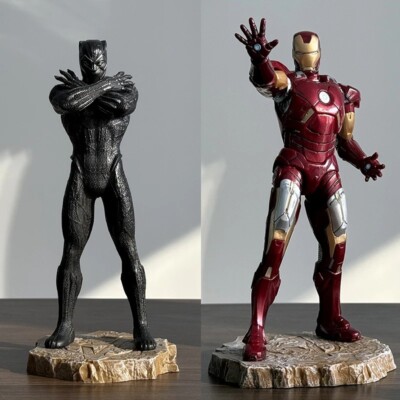 Statues Collection BLACK PANTHER IRON MAN 3D univers Marvel avengers super héros