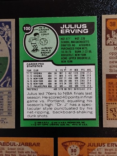 Lot of 5 Vintage HOF Basketball Stars - Abdul-Jabbar - Erving - Malone - Picture 11 of 14
