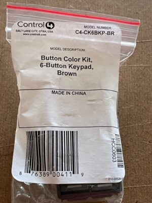 Control 4 Button Color Kit, 6-Button Keypad, Brown C4-CK6BKP-BR