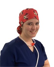 Mickey Mouse Surgical Cap, Ponytail Medical Nurse hat - Disney