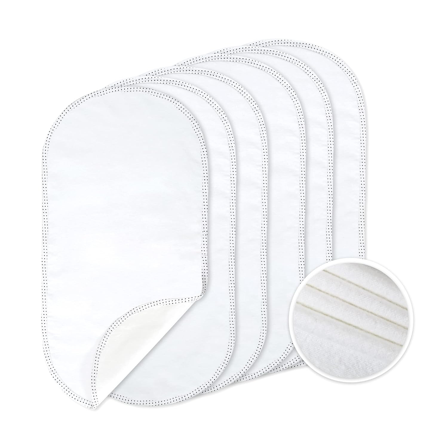 TILLYOU Changing Pad Liners 6PK - Waterproof Flannel Cotton, 27" x 13" - Perfect