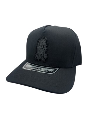 San Judas Tadeo, Saint Jude Trucker Hat - Many Colors - Black/Black