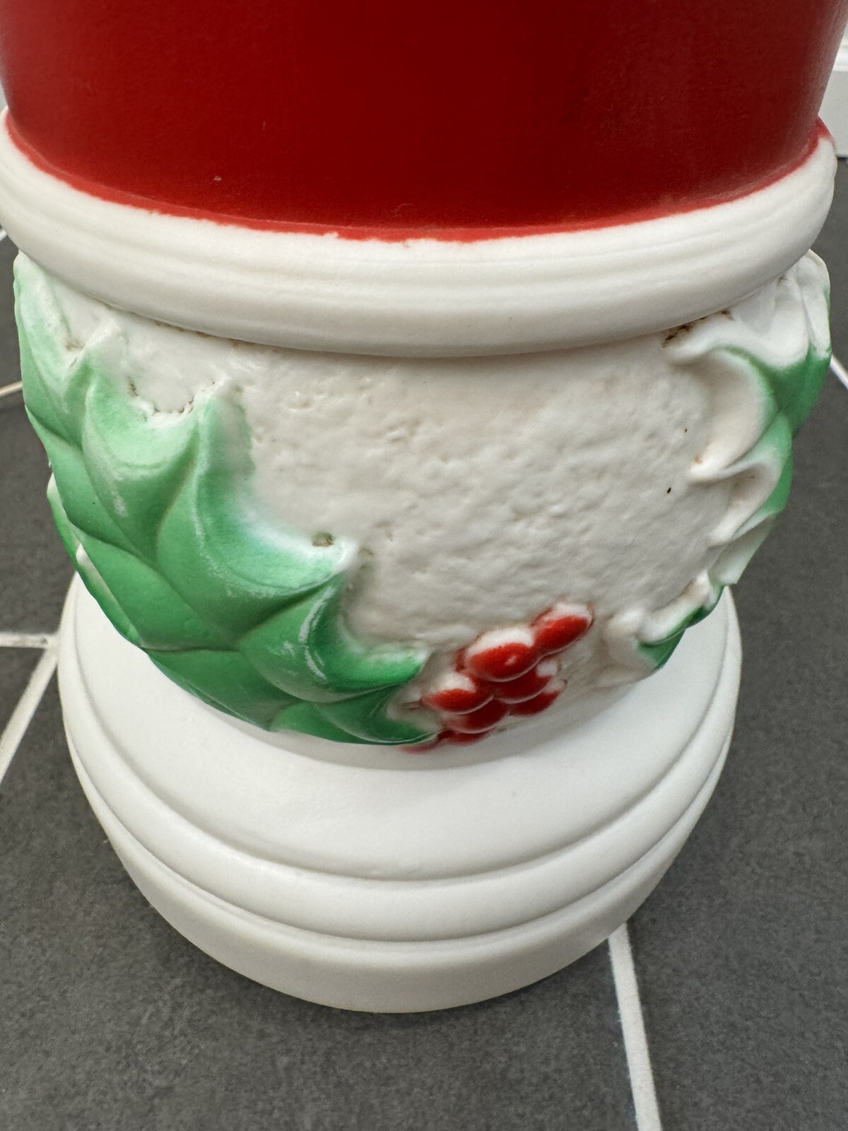 Vintage Blow Mold Christmas CANDLE Empire Noel 38” 1973 Works Holiday