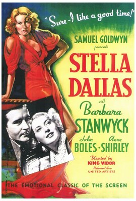 STELLA DALLAS Movie POSTER 27x40 Barbara O'Neil Tim Holt Barbara Stanwyck Anne