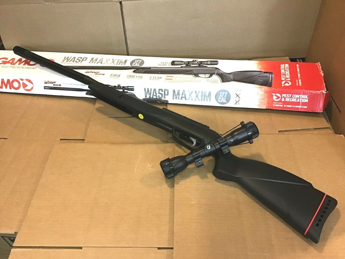 マキシン◆maxim◆黒ベルベット◆オーガンジー Gamo Wasp Maxxim .177 CAL 1300 FPS Break Barrel Air Rifle W/4X32
