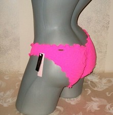 NIP Victoria Secret S Shocking Pink / Bright Pink Cheeky Swimsuit Bikini Bottom