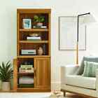 Better Homes & Gardens Glendale 5-Shelf Bookcase With Doors, Light Honey Finish