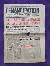 Politique : Journal " l'émancipation nationale " de Doriot - mai 1943