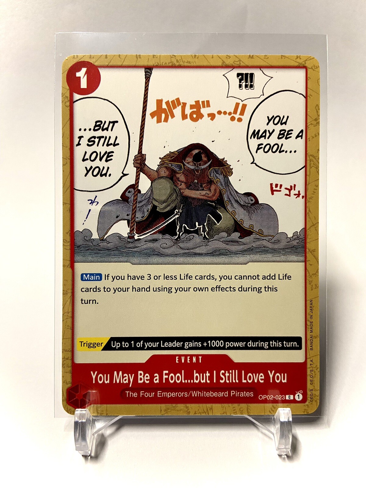 OP02-023 You May Be a Fool...but I Still Love You Paramount War - One Piece CG