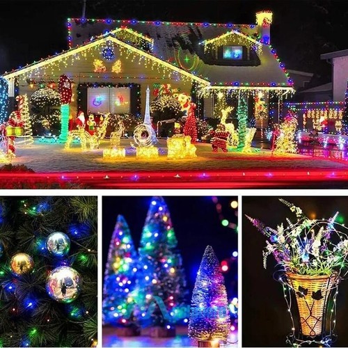 Cadena De Luces Solares 20-200 LED Tira Luz Solar Para Exterior Jardin Navidad - Picture 22 of 49