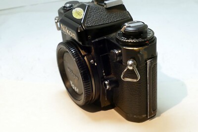 Nikon FE Black 35mm SLR Film Camera Body Only - tested, works good