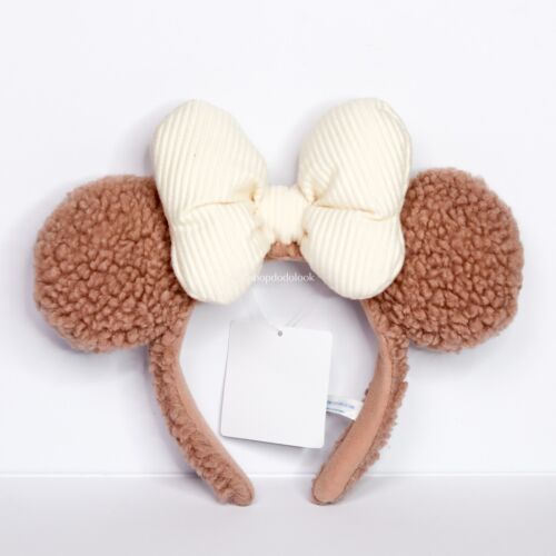 Tokyo Disney Store Minnie Winter Ears HeadBand Hat Fluffy 2022 - Picture 1 of 5
