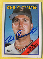 SIGNED RICK REUSCHEL 1988 TOPPS AUTOGRAPHED CARD - GIANTS