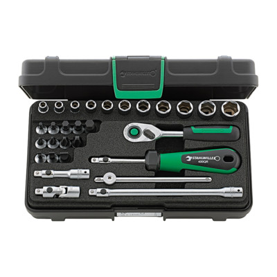Stahlwille 96011137 40/23/6QR Socket Set, 1/4'' Drive, Metric
