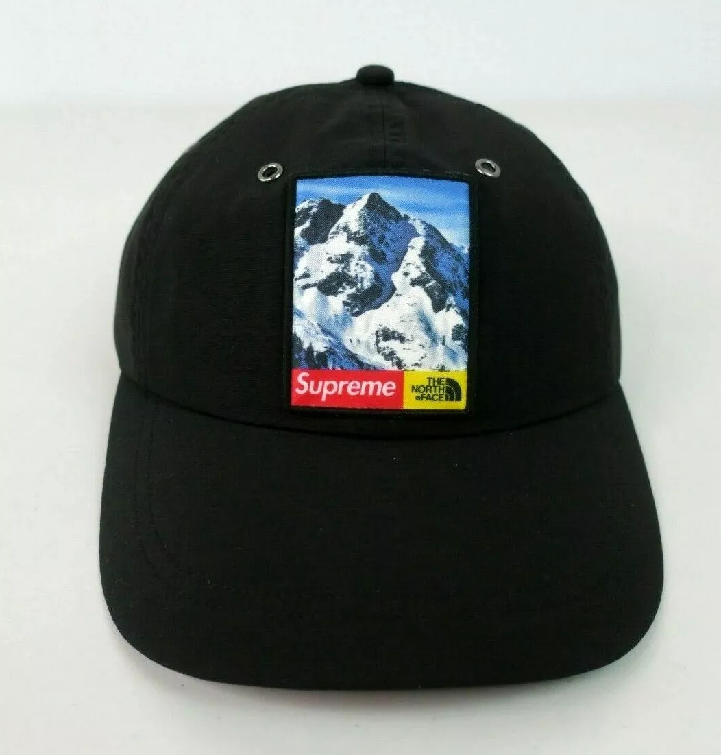 Supreme X The North Face? Mountain Black 6 Panel Cap Hat FW17 100% Authentic