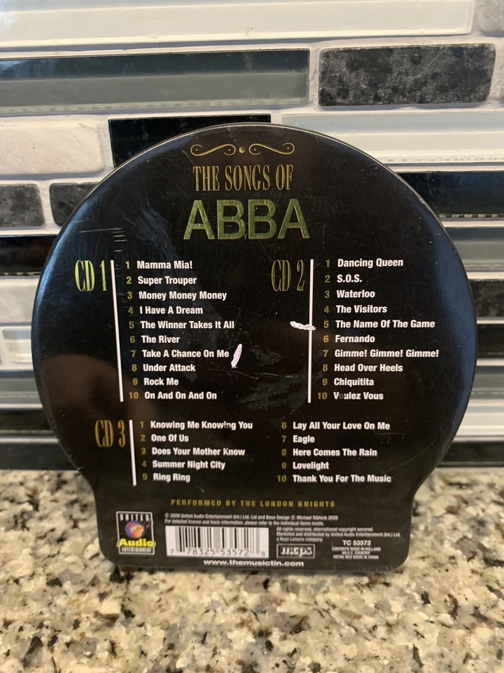 The Songs Of Abba Performed By London Knights 3 CD Set In Rare Metal Box Foto 2 de 3