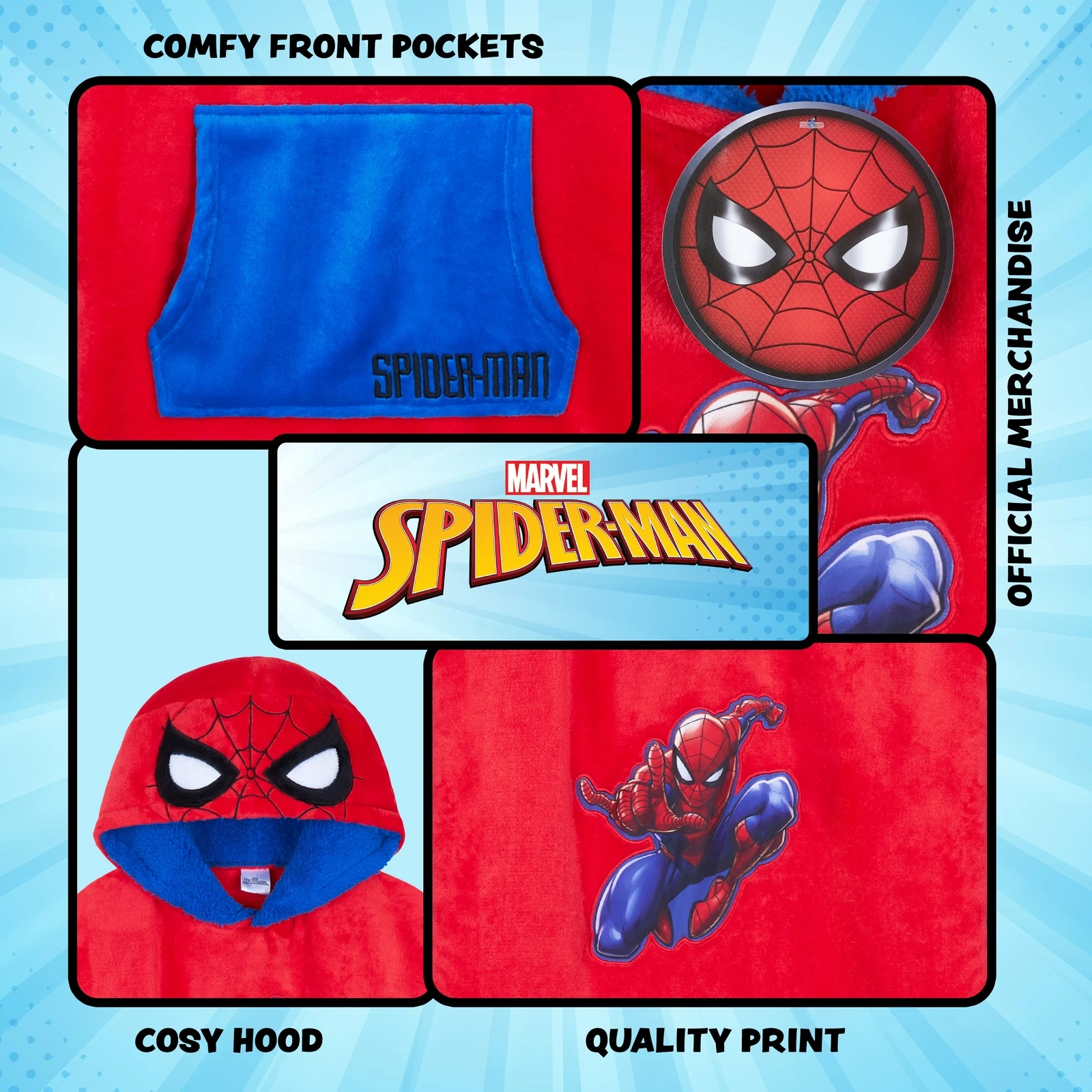 Marvel Spiderman Oversized Blanket Hoodie