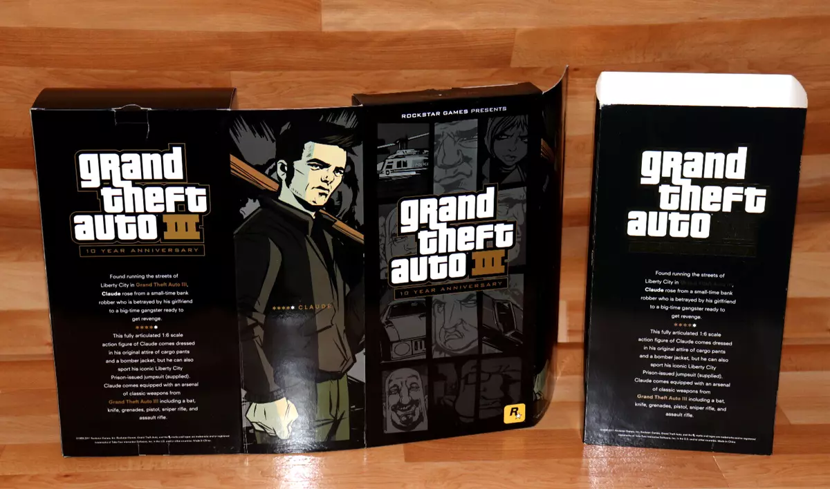 Grand Theft Auto 3 10 Year Anniversary Claude Figur Gta3 Playstation 3