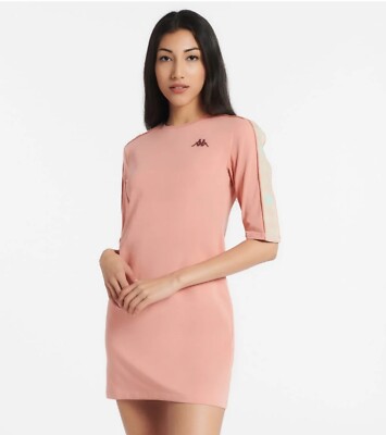 Kappa 222 Banda Balni 3/4 Sleeve Skinfit Pullover Mini Pink Coral Women's Dress.