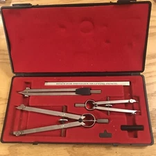 Vintage Dietzgen Stellar drafting set 1288-3 with original case Made in Germany
