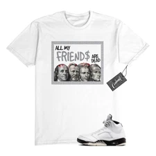 5 Reverse Metallic White Black T Shirt Match PREZ