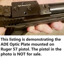 Ruger 57 / 5.7 Optic Mount Plate For  Swampox Kingslayer/Liberty/Justice red dot