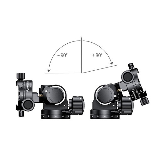 SUNWAYFOTO GH-PRO II+ Testa Ingranaggiata Panoramica Treppiede Testa Accessori per DSLR - Foto 4 di 7
