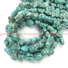 Natural Blue Turquoise Irregular Beads Size 10-15mm 15'' Strand