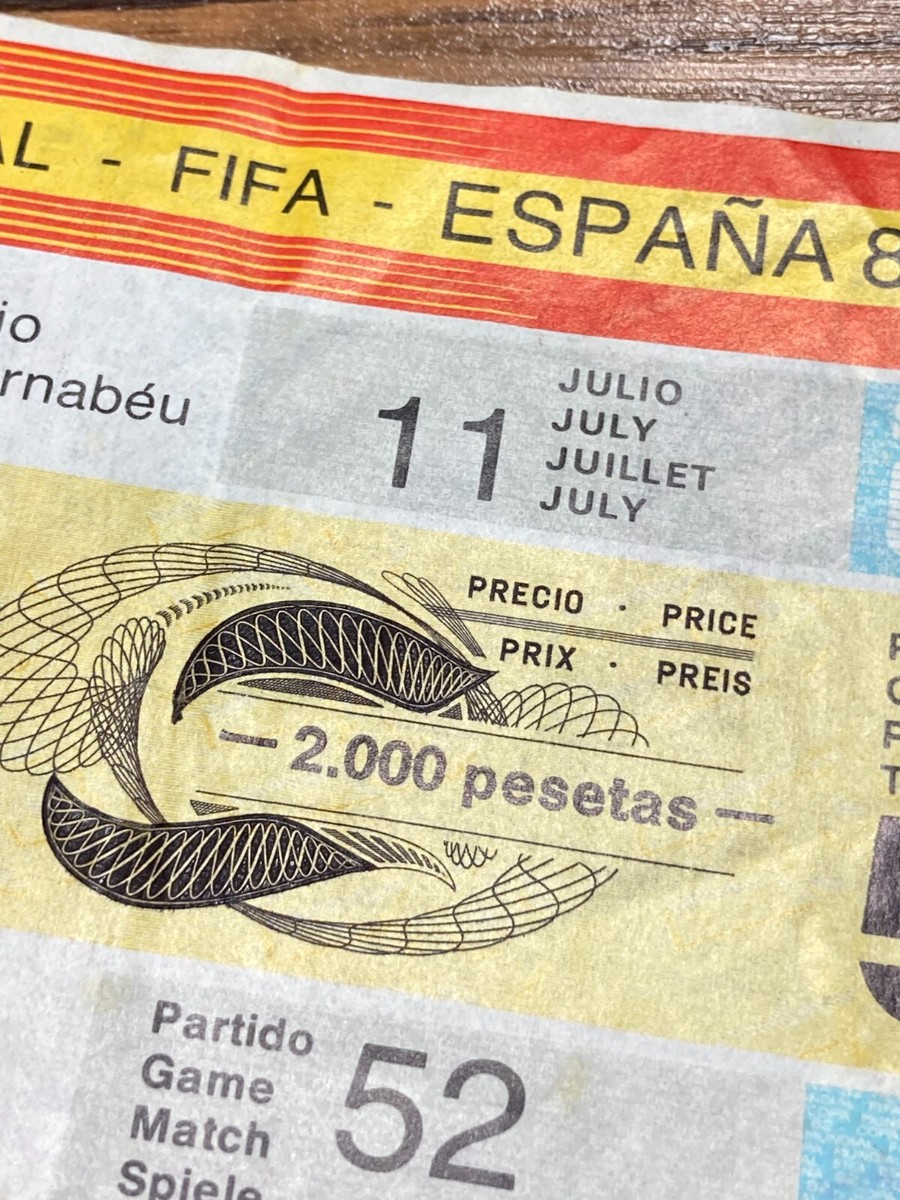FIFA World Cup 1982 Spain Ticket Stub - Match #52 Final