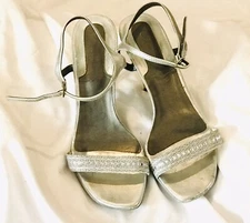 Sandals High Heels Made In Brasil Crysalis Bran Slightly New Gift Idea Size 8