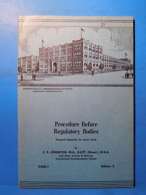 ICS Verfahren vor Regulierungsbehörden #5426-1 Ausgabe 2 1953