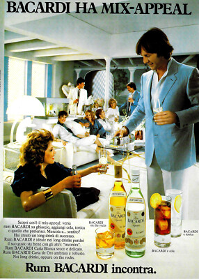 80er Jahre * Original Werbung ''Bacardi Rum Superior, Bacardi Ha Mix Appeal''