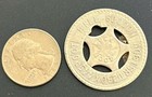 Vintage Custom Personalized GOOD LUCK shamrock waving flag Aluminum Coin Token — photo 3