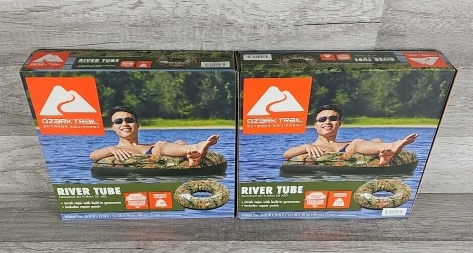 Pool Inflatable  Ozark Trail River Durable 39" Tube Float, CAMO- LOT OF 2