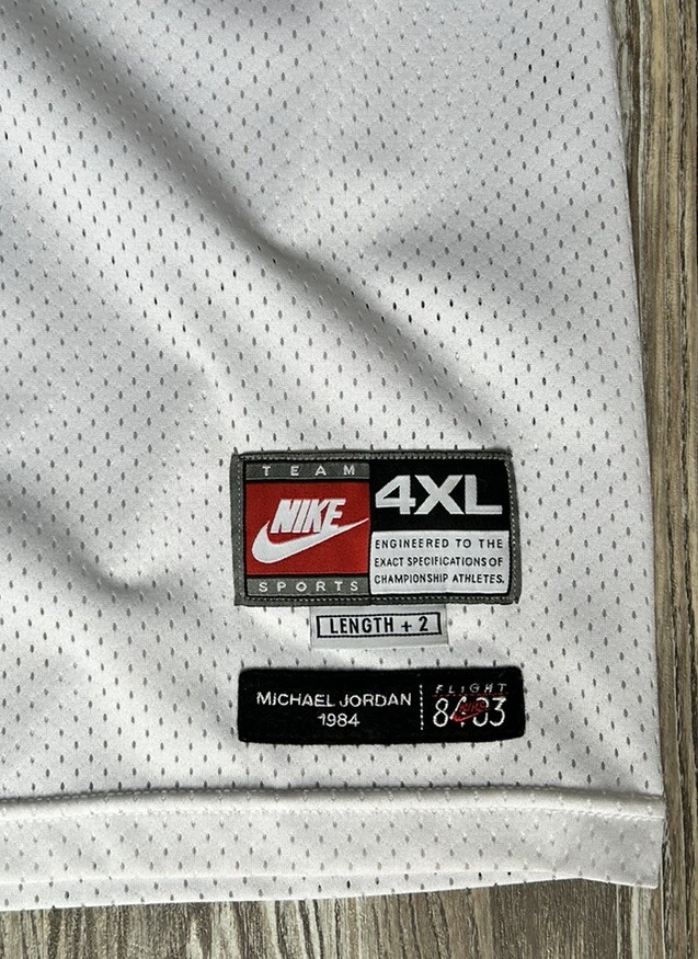 Nike Vintage Chicago Bulls Michael Jordan 84' Jersey 4XL White Red
