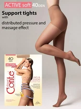 Conte ACTIVE SOFT 40 Den Support&Compression Semi-Opaque Pantyhose