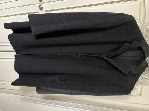 Jil Sander Navy Wool Classic Coat Size 48 - Picture 2 of 5