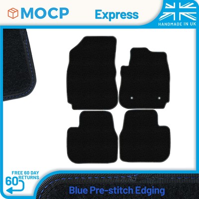Express with Blue Pre-Stitch Trim Car Mats to fit Citroen C4 Cactus 2014-present