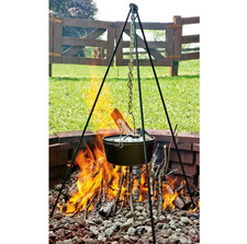 Lodge Tripod with Chain for Cast Iron Cooking Over an Open Fire 43.5"